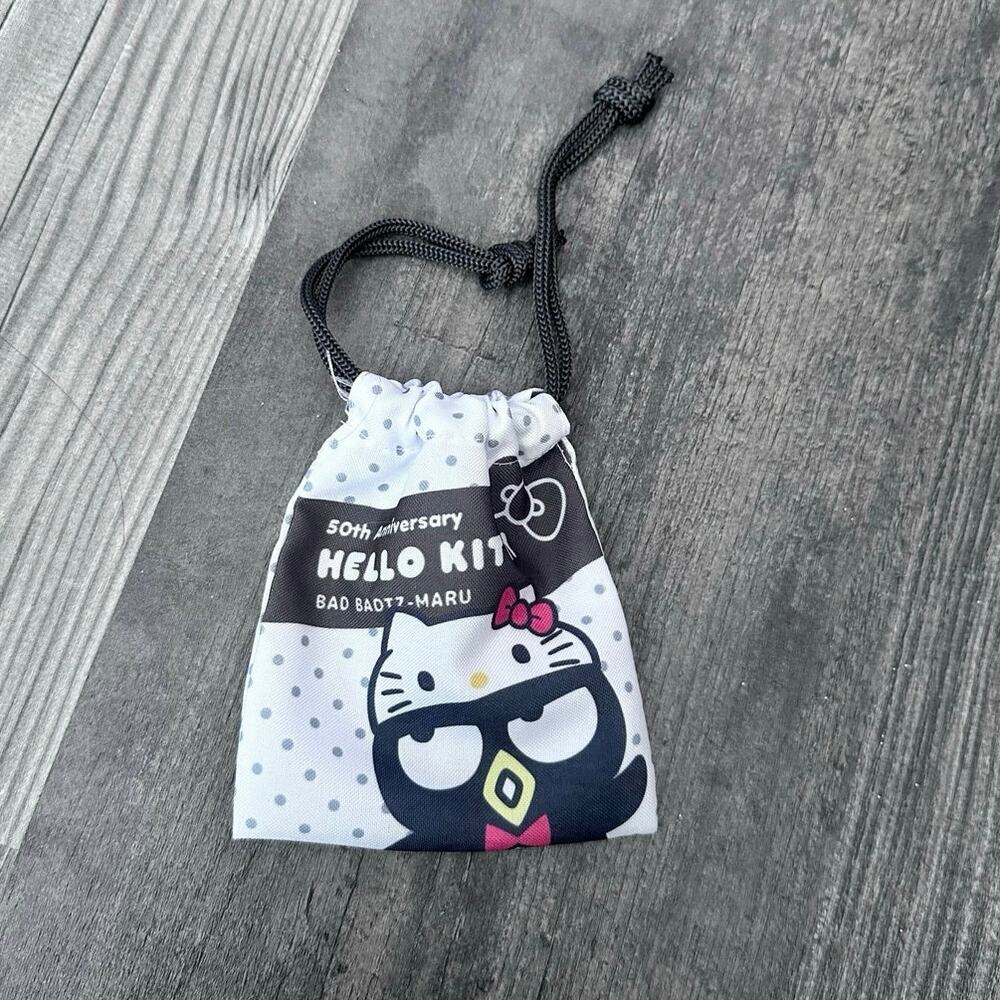 sanrio 50th anniversary drawstring pouch bad badtz maru